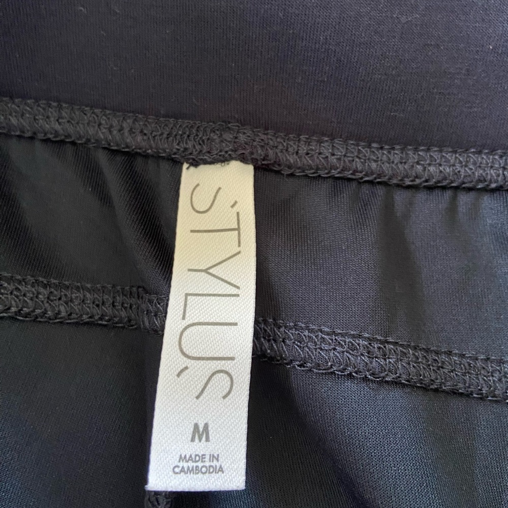 STYLUS Navy Joggers Pull On Stretch Waist Pockets Athleisure Gorpcore - Picture 3 of 13